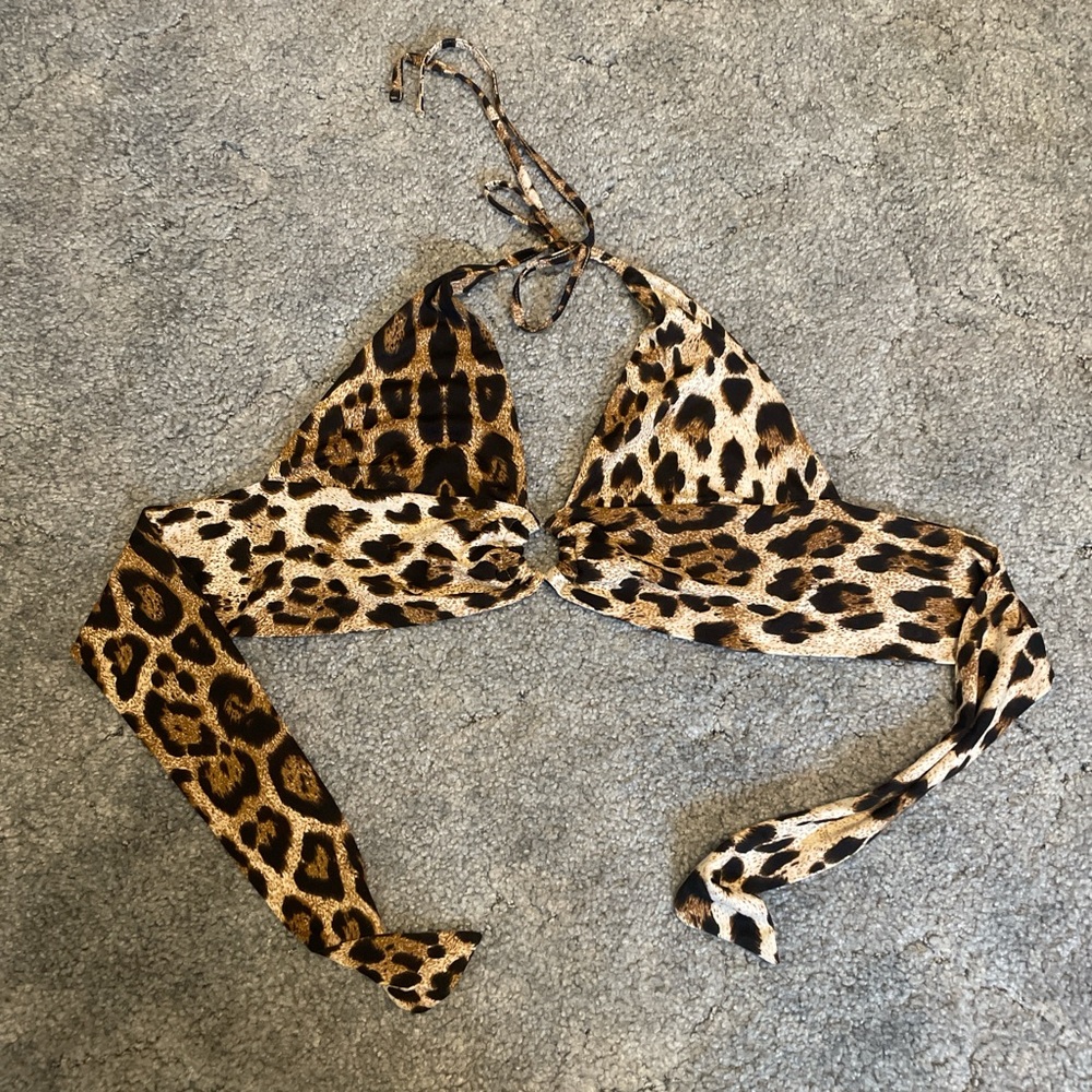 Cat print swimsuit top